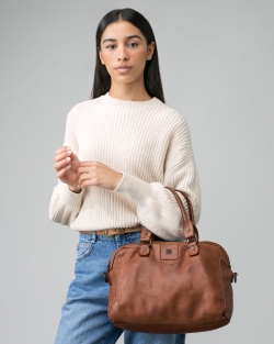 Sac Bowling Biba Boston en Cuir de Vachette Vintage BT1