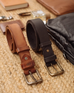 Leather belt BIBA Platte