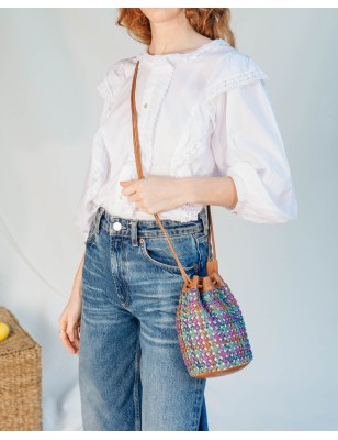 Leather cross bag Ouray Cream | BIBA Shops