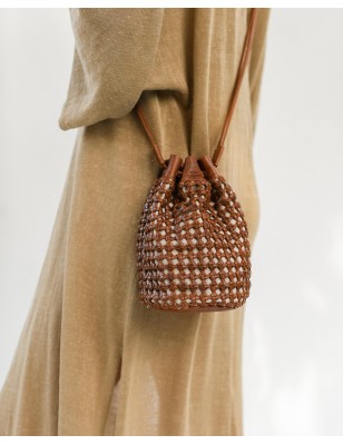 Leather cross bag Ouray Cream | BIBA Shops