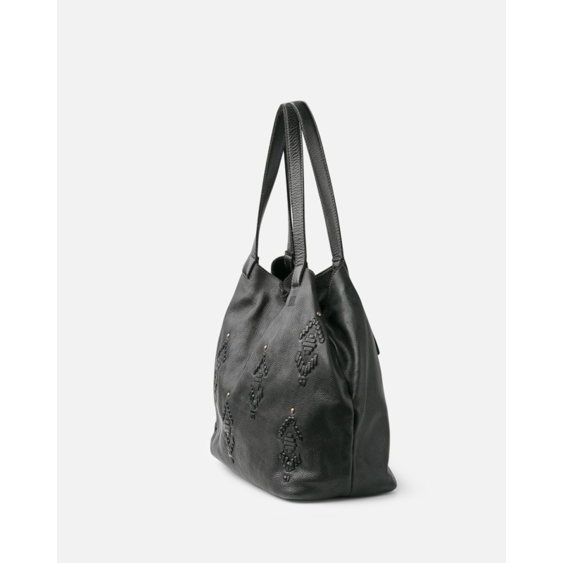 Leather shoulder bag BIBA Bayron