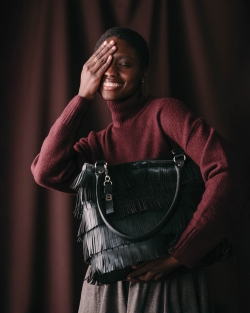 Leather shoulder bag BIBA...