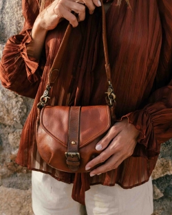 Leather shoulder bag BIBA...