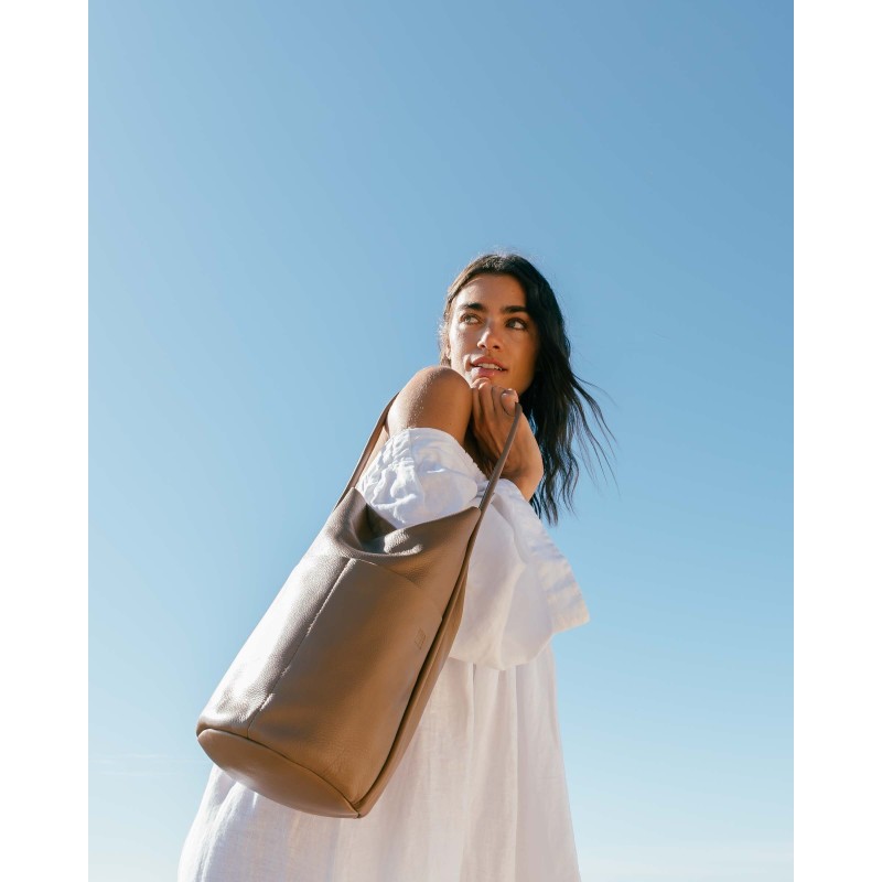 Bolso de hombro de piel Melissa Negro | BIBA Shops