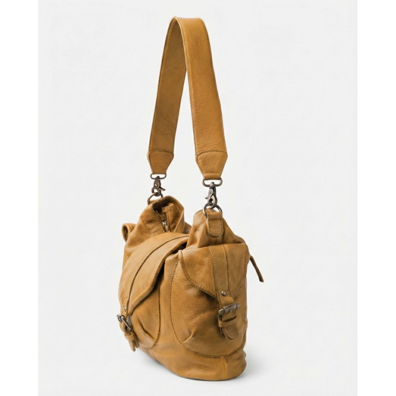 Leather shoulder bag BIBA Clint