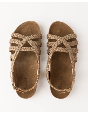 Sandàlia de pell Indiana Cobre | BIBA Shops