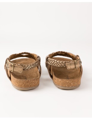 Sandàlia de pell Indiana Cobre | BIBA Shops