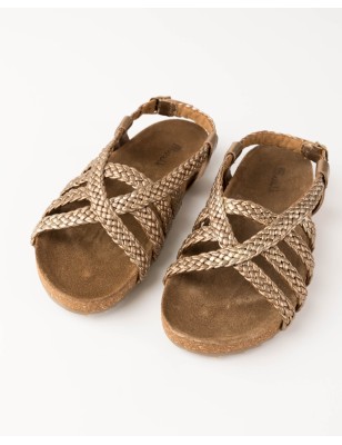 Sandàlia de pell Indiana Cobre | BIBA Shops