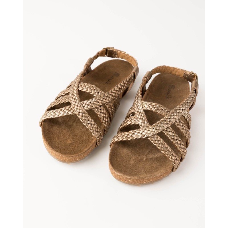 Sandalia de piel Indiana Cobre | BIBA Shops