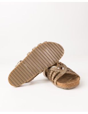 Sandàlia de pell Indiana Cobre | BIBA Shops