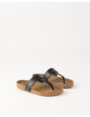 Sandàlia de pell Ivy Negre | BIBA Shops