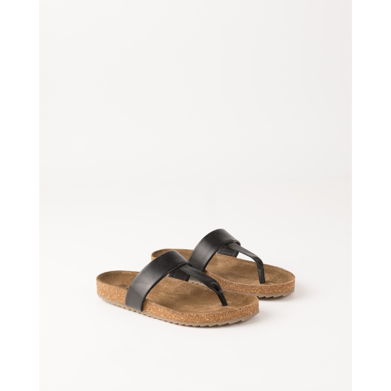 Sandàlia de pell Ivy Negre | BIBA Shops
