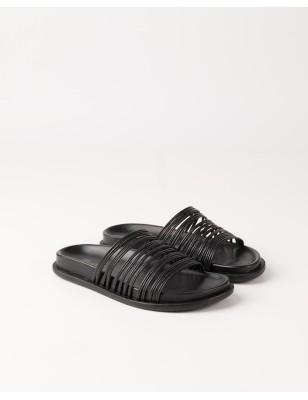 Sandàlia de pell Noe Negre | BIBA Shops