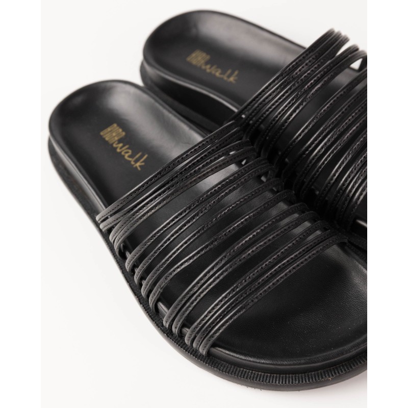 Sandalia de piel Noe Negro | BIBA Shops