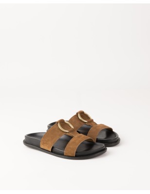 Sandàlia de pell Sunrise Suede Cuir | BIBA Shops