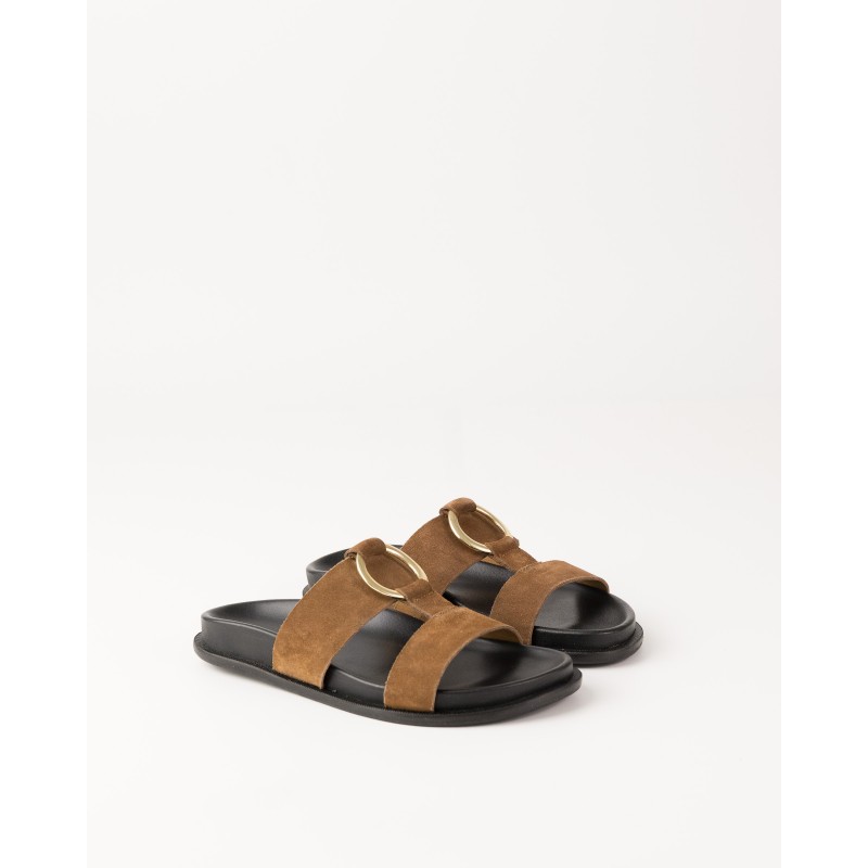 Sandàlia de pell Sunrise Suede Cuir | BIBA Shops