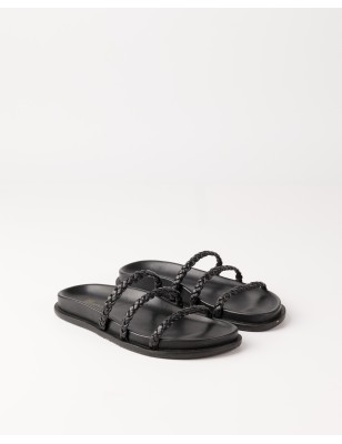 Sandàlia de pell Zoe Negre | BIBA Shops