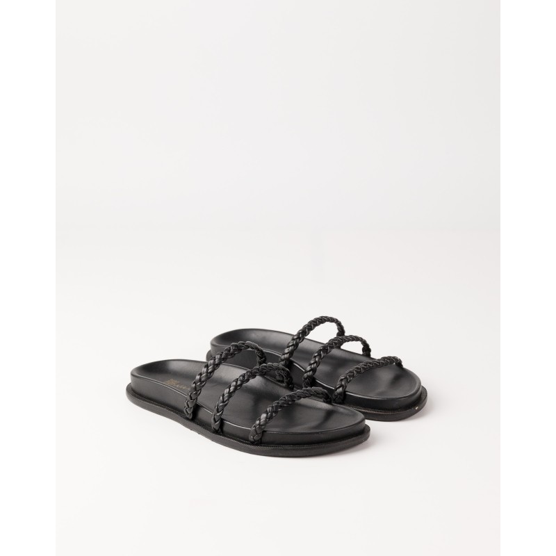 Sandàlia de pell Zoe Negre | BIBA Shops