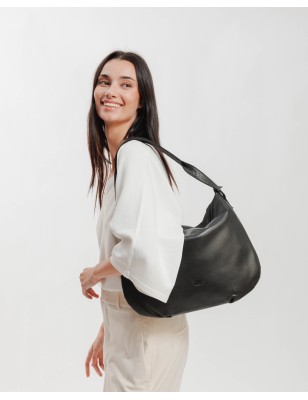 Bandolera de pell Moon Out Negre | BIBA Shops