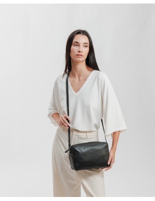 Leather cross bag Salem Out Dark Brown | BIBA Shops