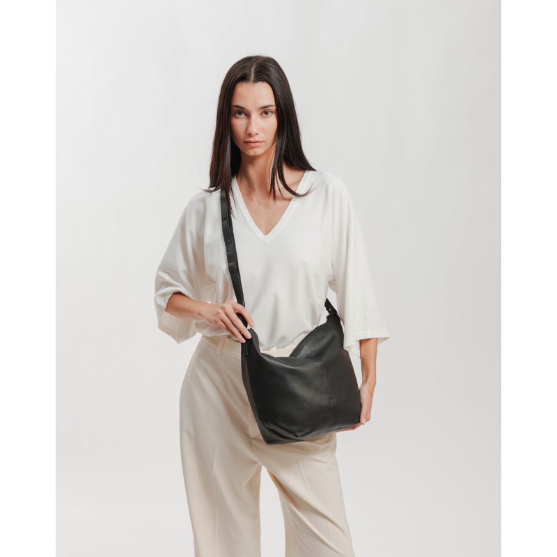 Bandolera BIBA Utah Cream Out de piel