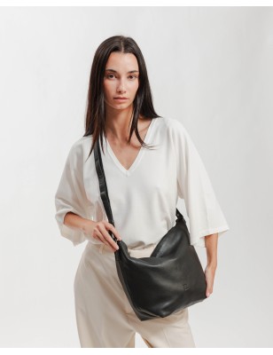 Leather cross bag BIBA Utah Cream Out