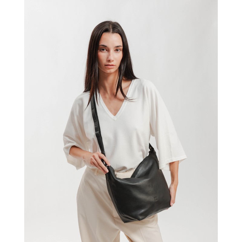 Leather cross bag BIBA Utah Cream Out
