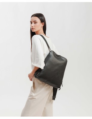Motxilla de pell Out Negre | BIBA Shops