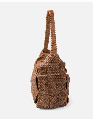 Leather shoulder bag Kenett Tan | BIBA Shops