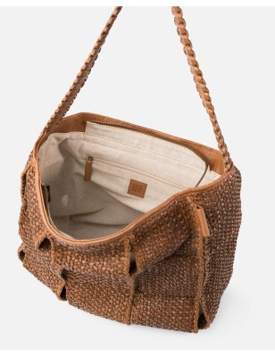 Leather shoulder bag Kenett Tan | BIBA Shops