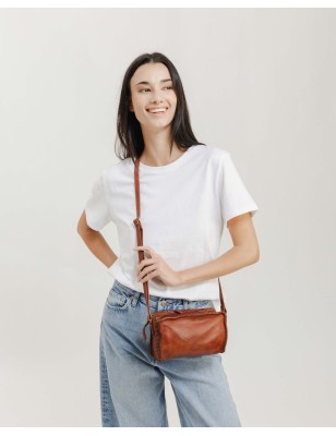 Bolso de hombro de piel Abbot Negro | BIBA Shops