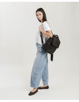 Mochila de piel Alex Negro | BIBA Shops