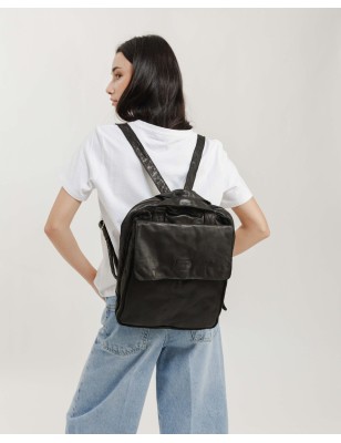Motxilla de pell Alex Negre | BIBA Shops