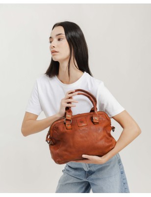 Leather handbag Boston Black | BIBA Shops