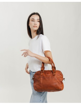 Bolso de mano de piel Boston Negro | BIBA Shops