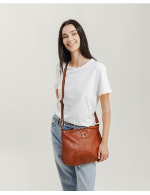 Leather cross bag Boston Black | BIBA Shops