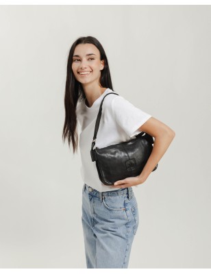 Leather shoulder bag BIBA Boston