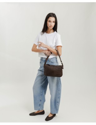 Leather shoulder bag BIBA Boston