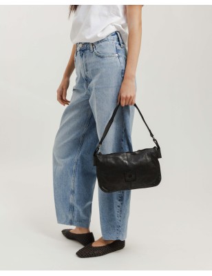 Leather shoulder bag BIBA Boston