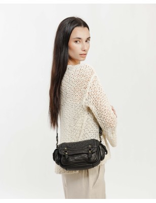 Bandolera de piel Gardner Negro | BIBA Shops