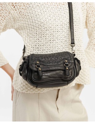 Leather cross bag Gardner Black | BIBA Shops