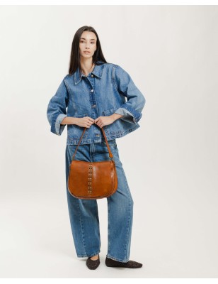Leather cross bag Hancock Black | BIBA Shops