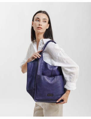 Leather shoulder bag Homer Black | BIBA Shops