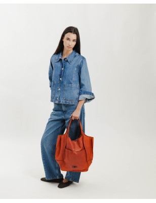 Leather shoulder bag BIBA Homer