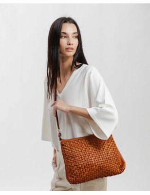 Bandolera de pell Kansas Negre | BIBA Shops