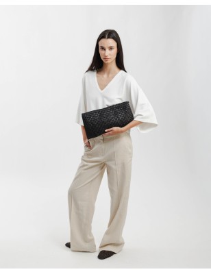 Leather cross bag Kansas Black | BIBA Shops