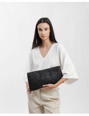 Leather cross bag Kansas Black | BIBA Shops