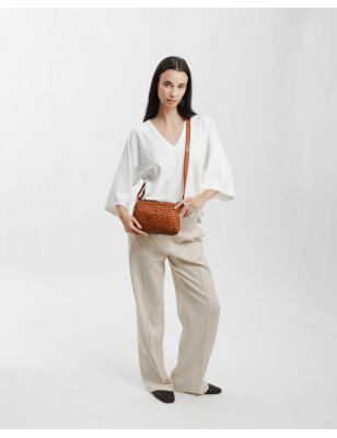 Leather cross bag Kansas Tan | BIBA Shops