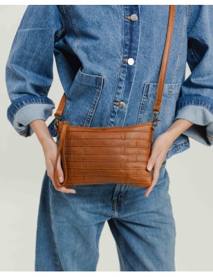 Leather cross bag Lewisburg Bricks Black | BIBA Shops