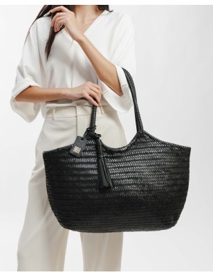 Leather shoulder bag Perkins Black | BIBA Shops